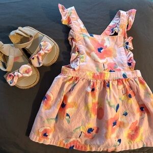 Carters Floral Pink Dress with Sandals
